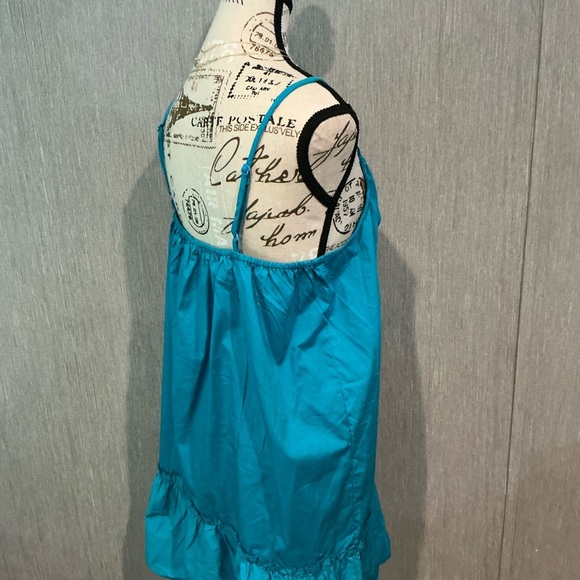 Boohoo Teal Sleeveless Mini Dress Size 16 - Picture 4 of 11